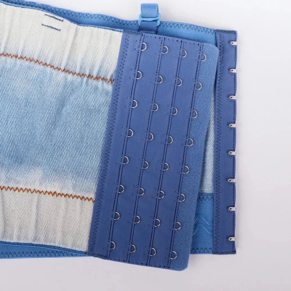 Spring New Washing Gradient denim blue Camisole corset tops for women Casual denim tank top