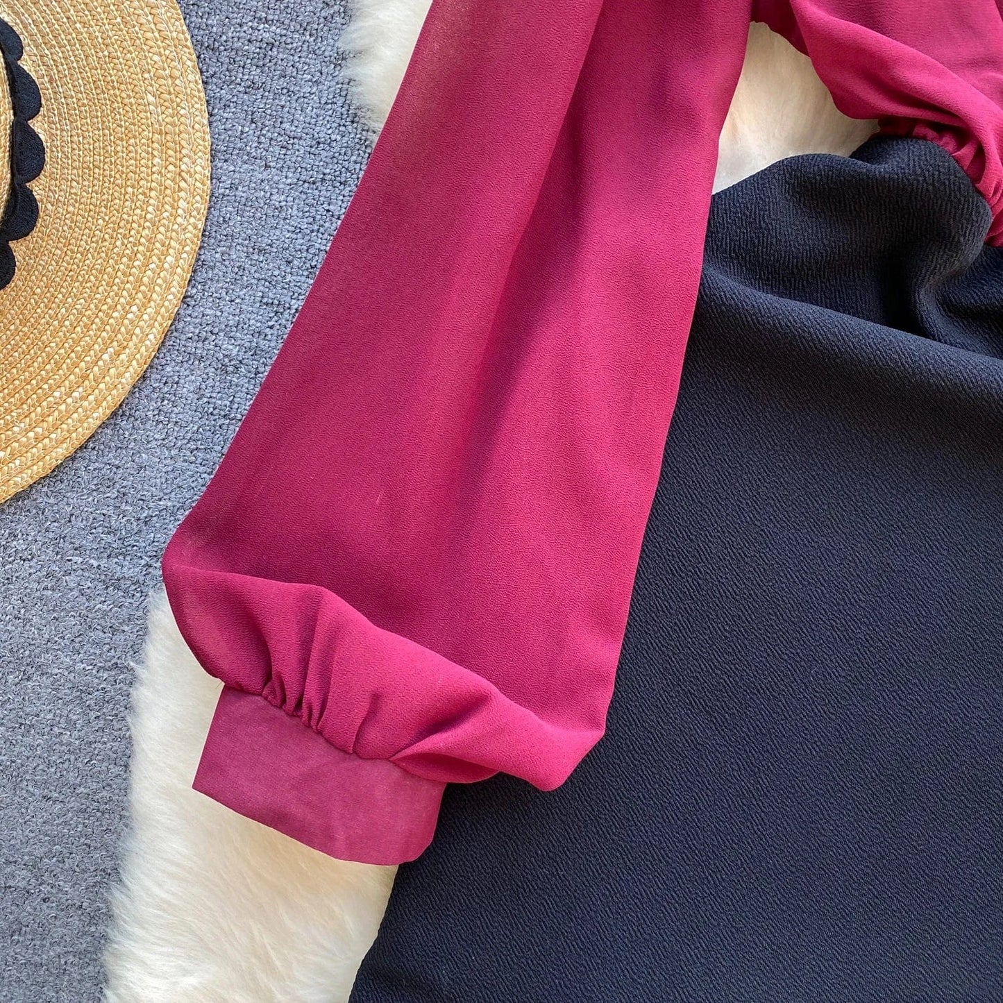 Spring Vintage Turn-down Collar Tunic Slim Hip Midi Dress For Women Long Sleeve Empire Lace Dresses Ladies Elegant Dresses