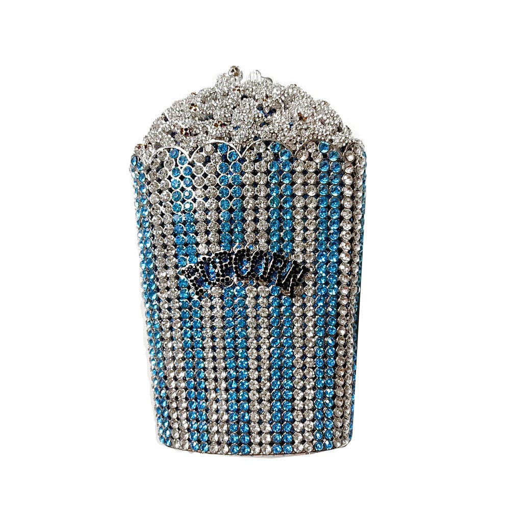 Standard Size / 3 JANHE Bling sac a main bolsa Besg Sparkling Ladies Crystal Diamond Party Metal Evening Bags Popcorn Box Purse Handbags For Women