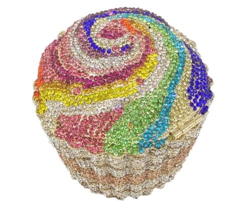 Standard Size / 7 JANHE Bling sac a main bolsa Besg Sparkling Ladies Crystal Diamond Party Metal Evening Bags Popcorn Box Purse Handbags For Women