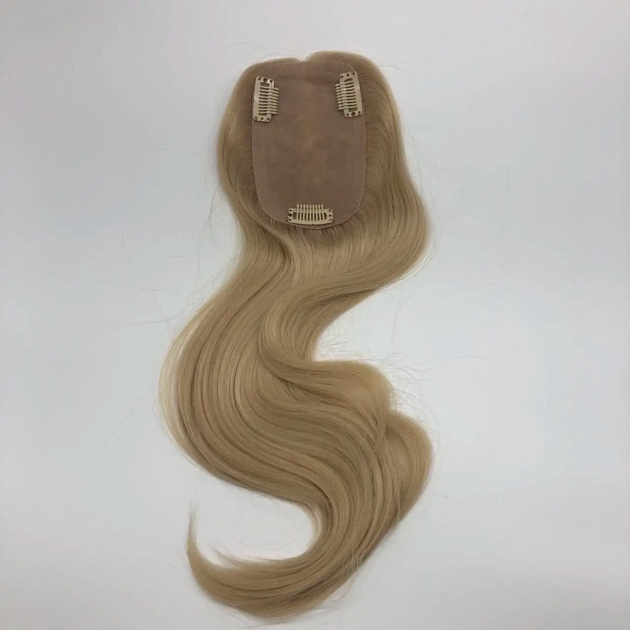 Stock Blonde 613 Color Silk Base Women Topper Human Hair