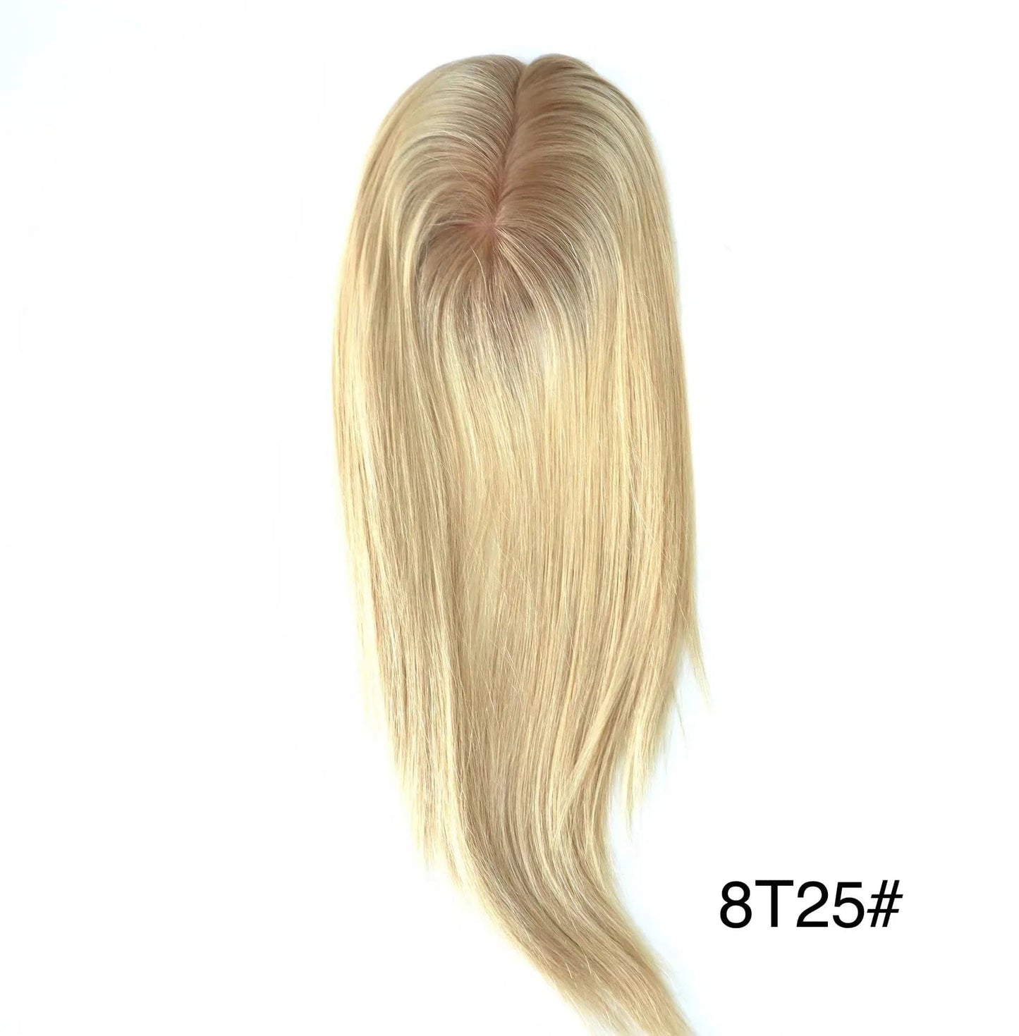 Stock Blonde 613 Color Silk Base Women Topper Human Hair