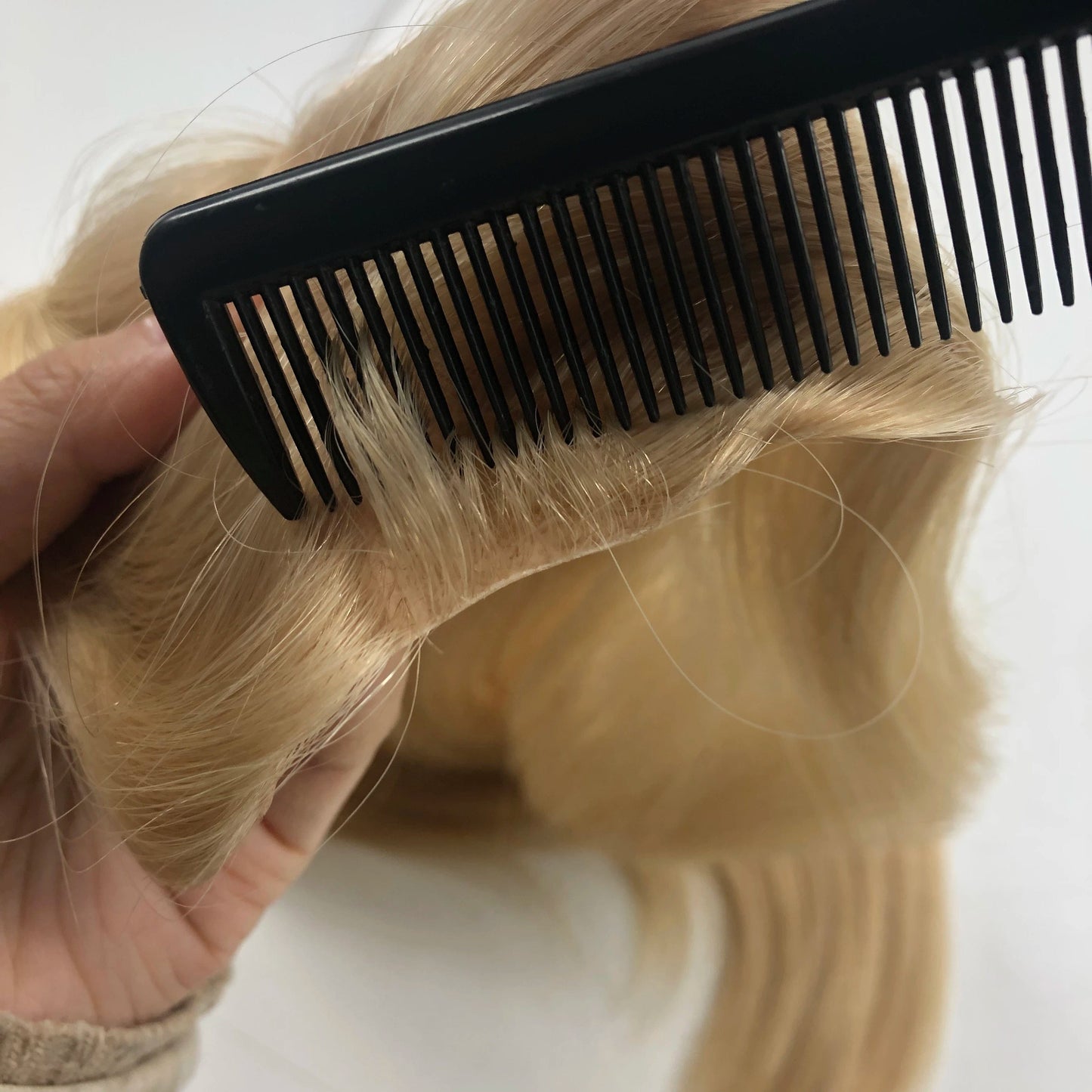 Stock Blonde 613 Color Silk Base Women Topper Human Hair