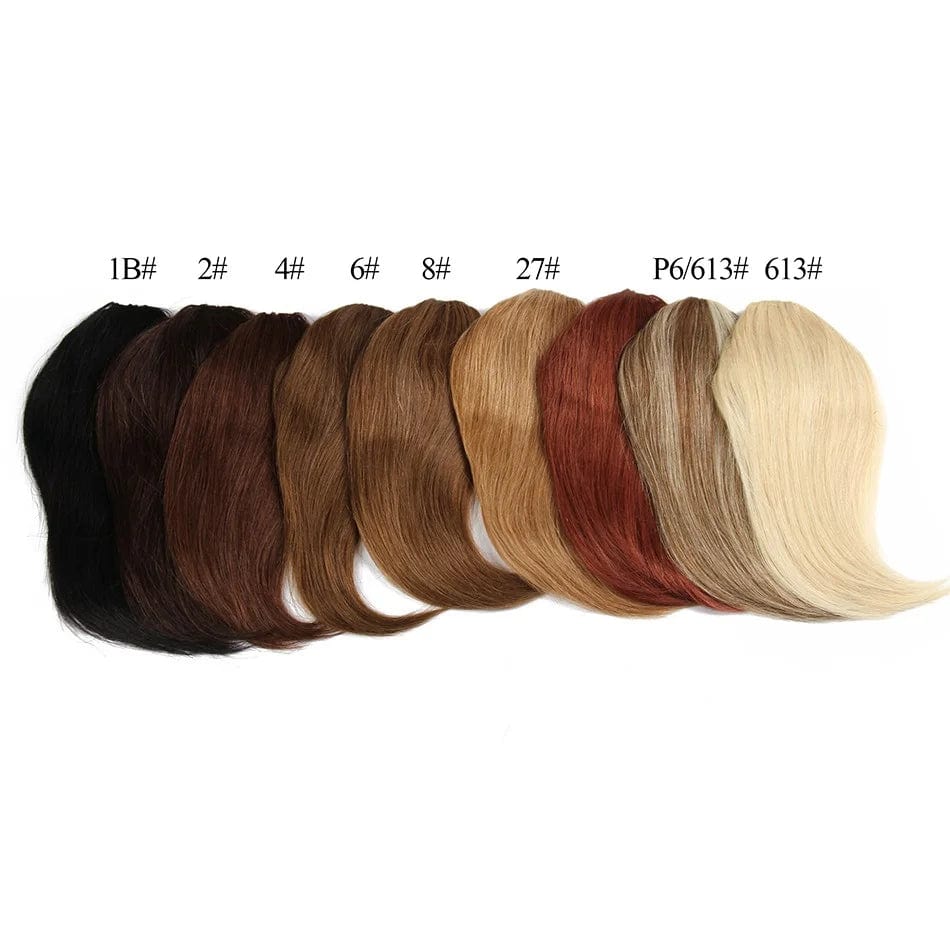 Stock Blonde Brown Black Blunt Bangs Clip 100 Human Hair