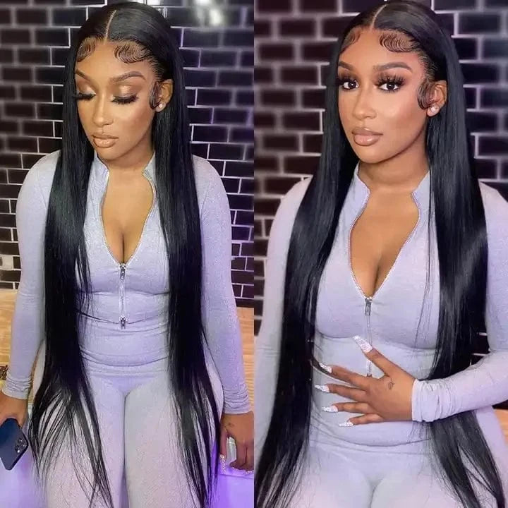 Straight Human Hair Bundles 28 30 32 40 Inch,100 Natural Original Raw Indian Human Hair weave Bundles with hd frontal