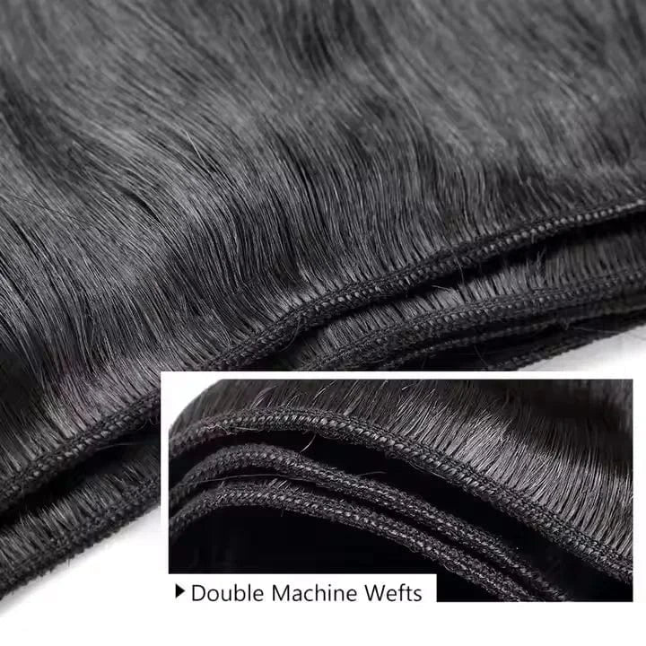 Straight Human Hair Bundles 28 30 32 40 Inch,100 Natural Original Raw Indian Human Hair weave Bundles with hd frontal