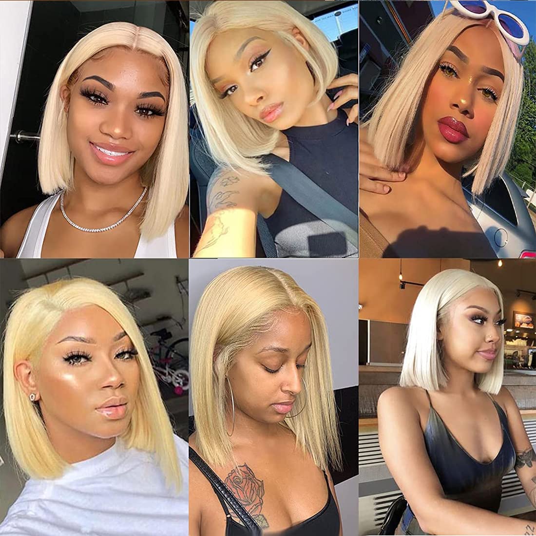Straight Short Bob Wigs Transparent Hd Full Lace Front Raw Brazilian Natural Human Hair 613 Blonde 13*4 Lace Frontal Bob Wig