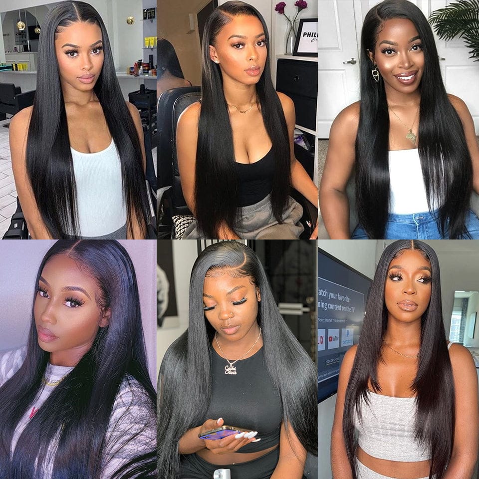Straight Wave Transparent Hd 13x4 Human Hair Lace Frontal Wigs Brazilian Virgin Remy 360 Lace  Wigs Full Lace Human Hair Wig