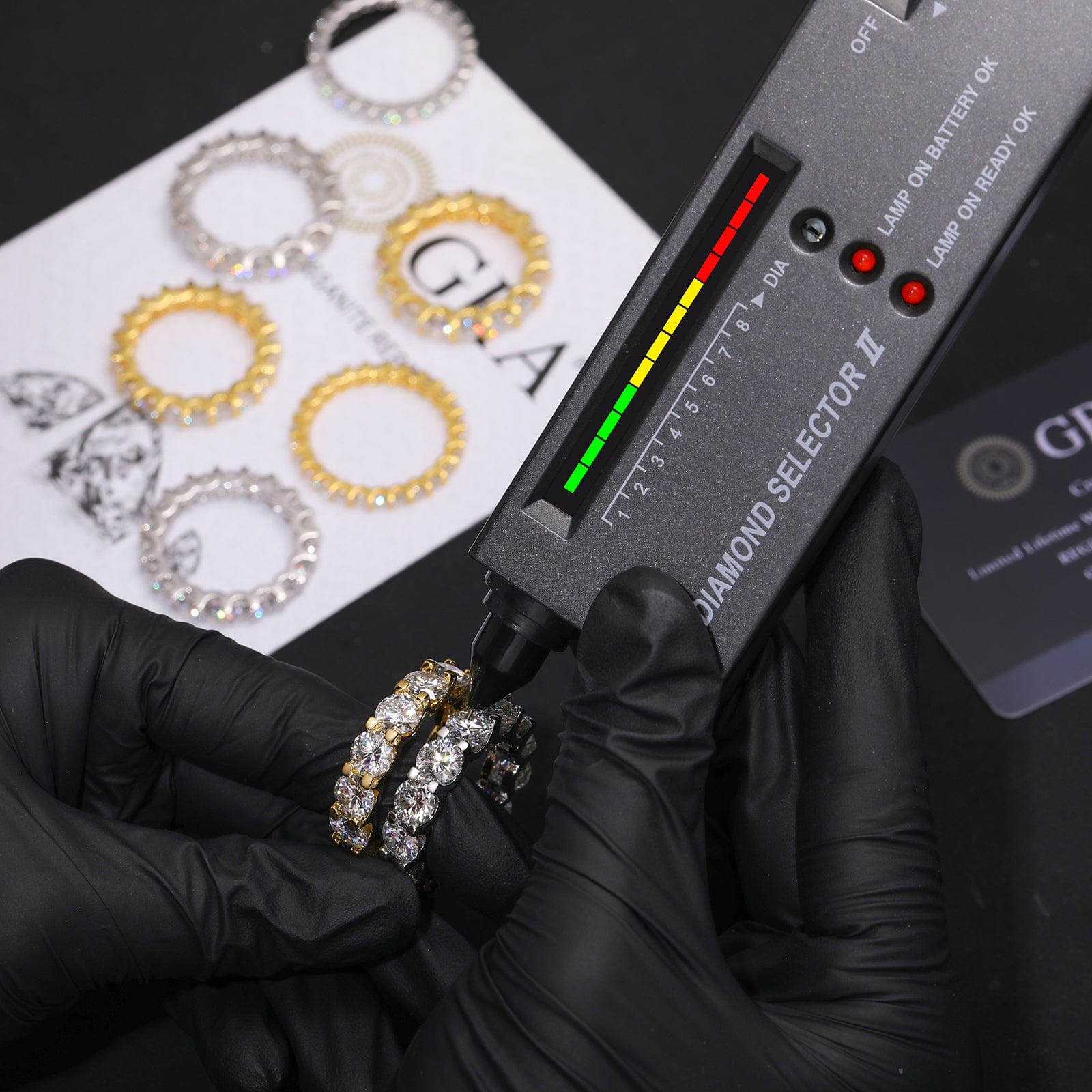 Stunning Flame Fine Jewelry 3mm-8mm 925 Sterling Silver VVS Moissanite Diamond Couple Set Wedding Ring With GRA Certificate