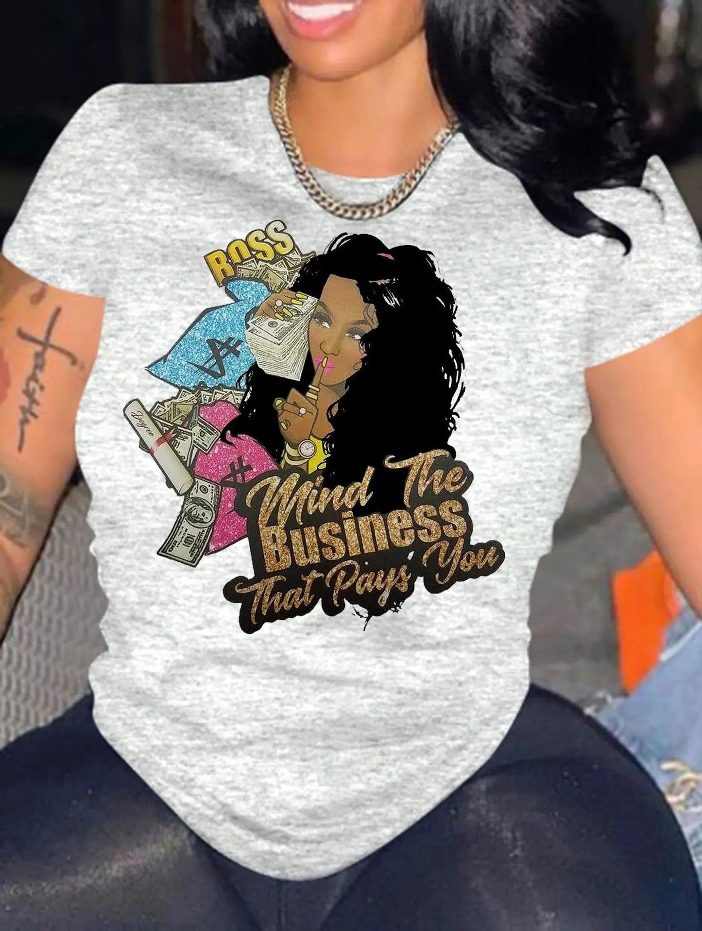 Summer 100%cotton Short Sleeve Printed T shirt Girl Graphic Letters Print Women Tops