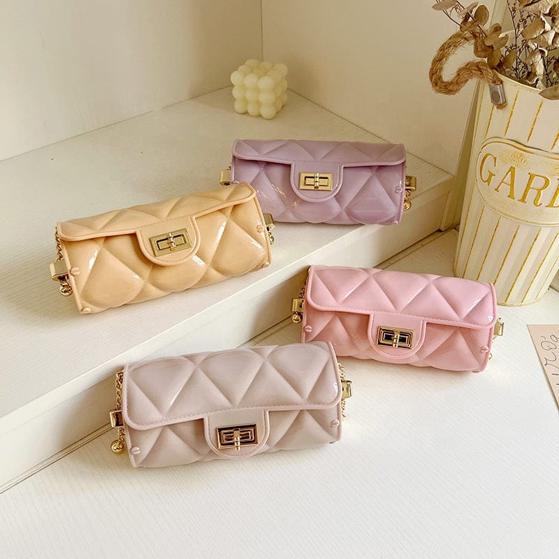 Summer 2022 Small PVC Chain Shoulder Bags Handbags Luxury Women Mini Jelly Purses and Bags