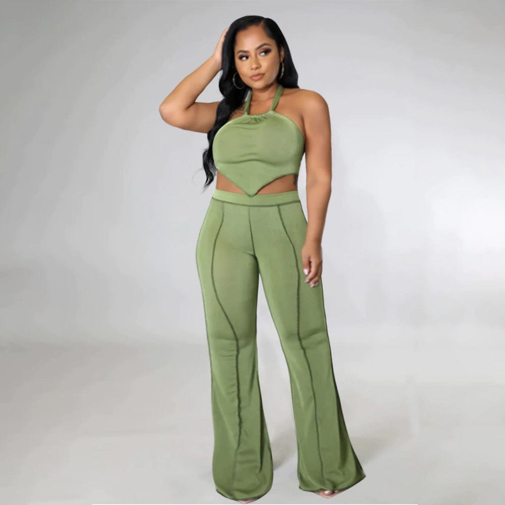 Summer Casual Sleeveless Sexy Plus Size Two Piece Outfit Set Women