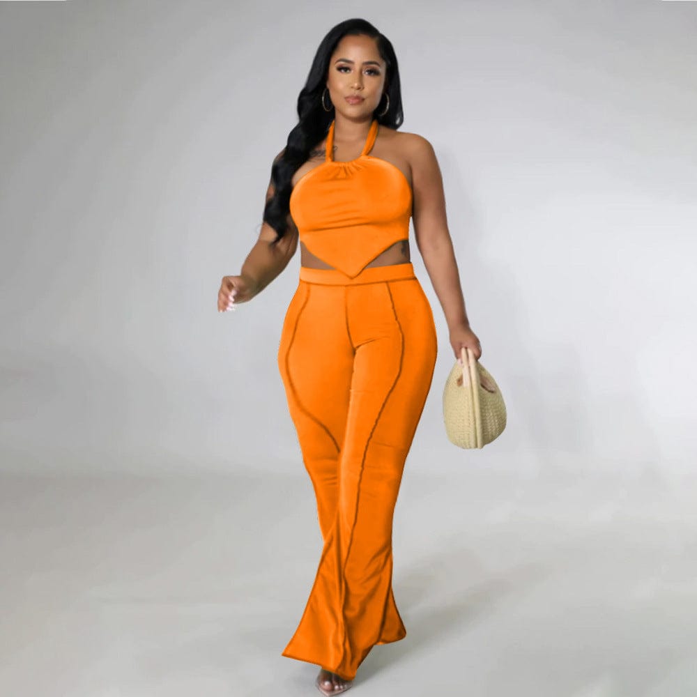 Summer Casual Sleeveless Sexy Plus Size Two Piece Outfit Set Women