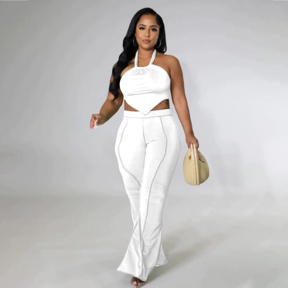 Summer Casual Sleeveless Sexy Plus Size Two Piece Outfit Set Women