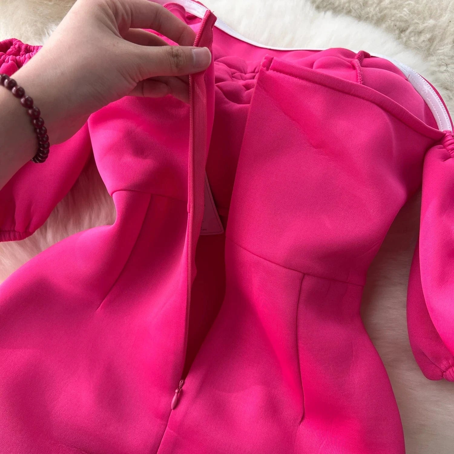 Summer Celebrity Dress Slim Light Luxury Banquet Ruffle Bag Buttock Dress