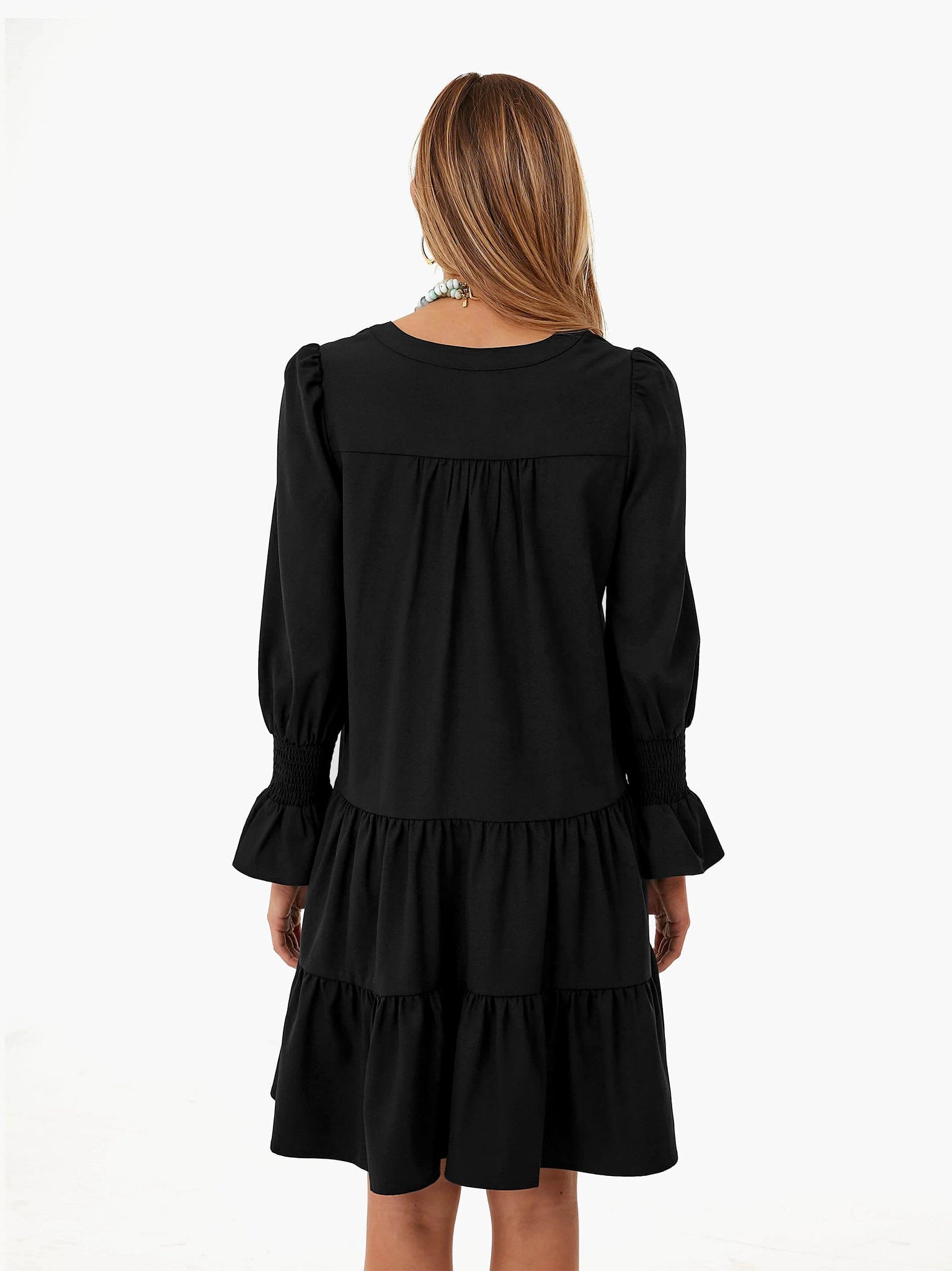 Summer Elastic Sleeve Ruffle Hem Mini  For Women Casual Short Dresses