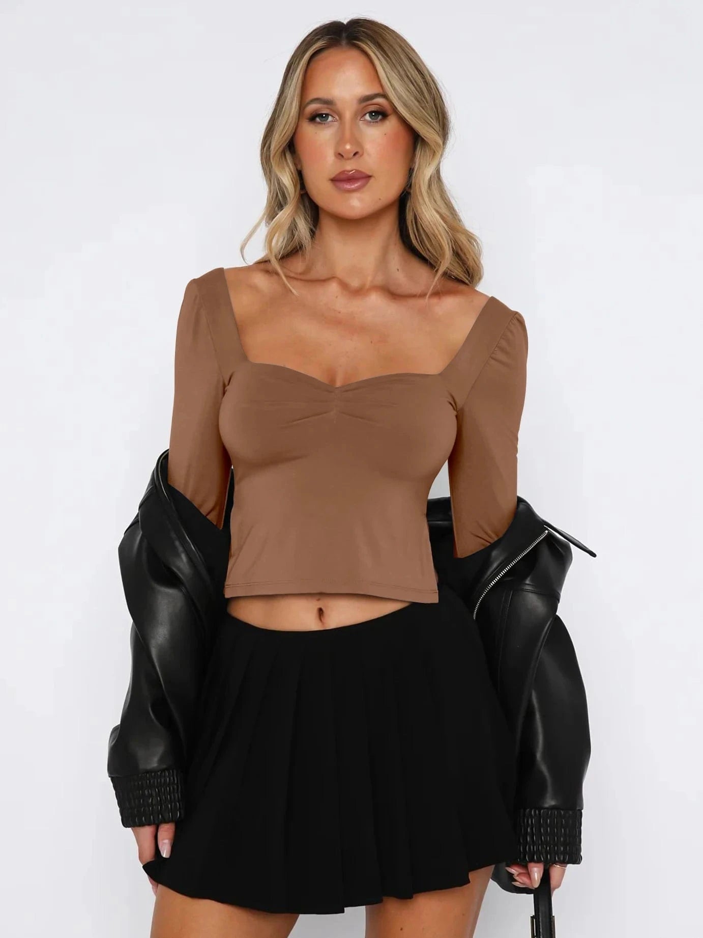 Summer Fall Nylon Side Slit Sexy Tops Baby Tees Croptops In Bulk Y2k Womens Clothing