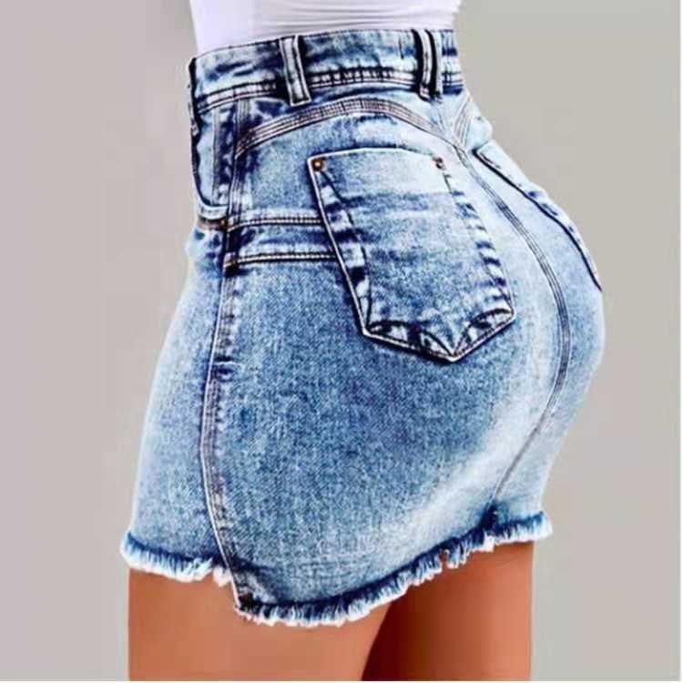 Summer Girls High Waist Denim Shorts Jeans Women Shorts  Push Up Skinny Slim Denim Short Skirts and Hot sale