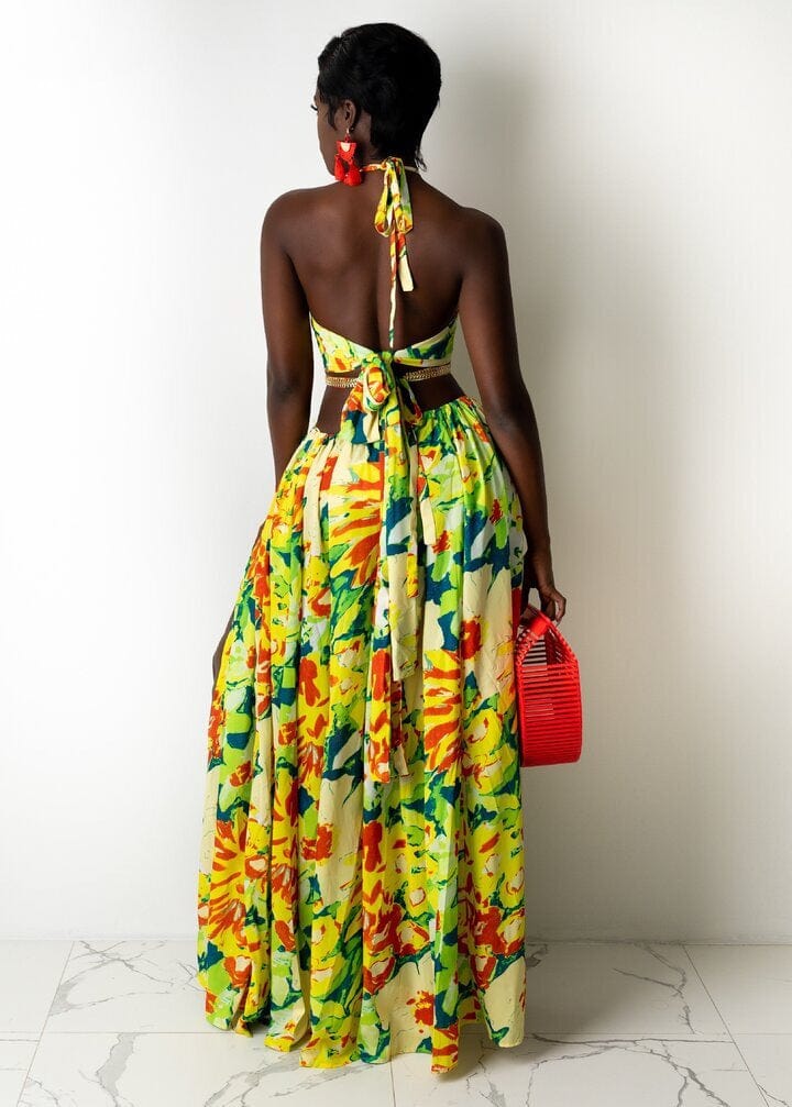 Summer Korean Floral Dress Chiffon Women Floral Maxi Dresses Summer One Shoulder Chiffon Korean Dress Floral