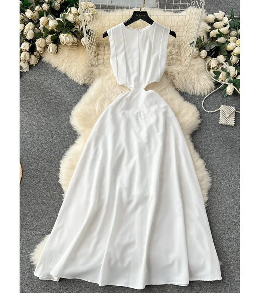 Summer Midi Long Dress Women Casual Beach Holiday A-line Dresses Sexy Ladies Elegant Office Party Dress