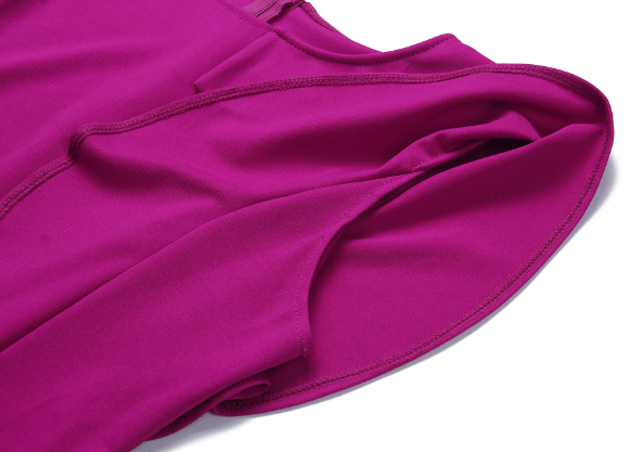 Summer Purple Sleeveless Ruffle Pencil Office Career Dresses Lady
