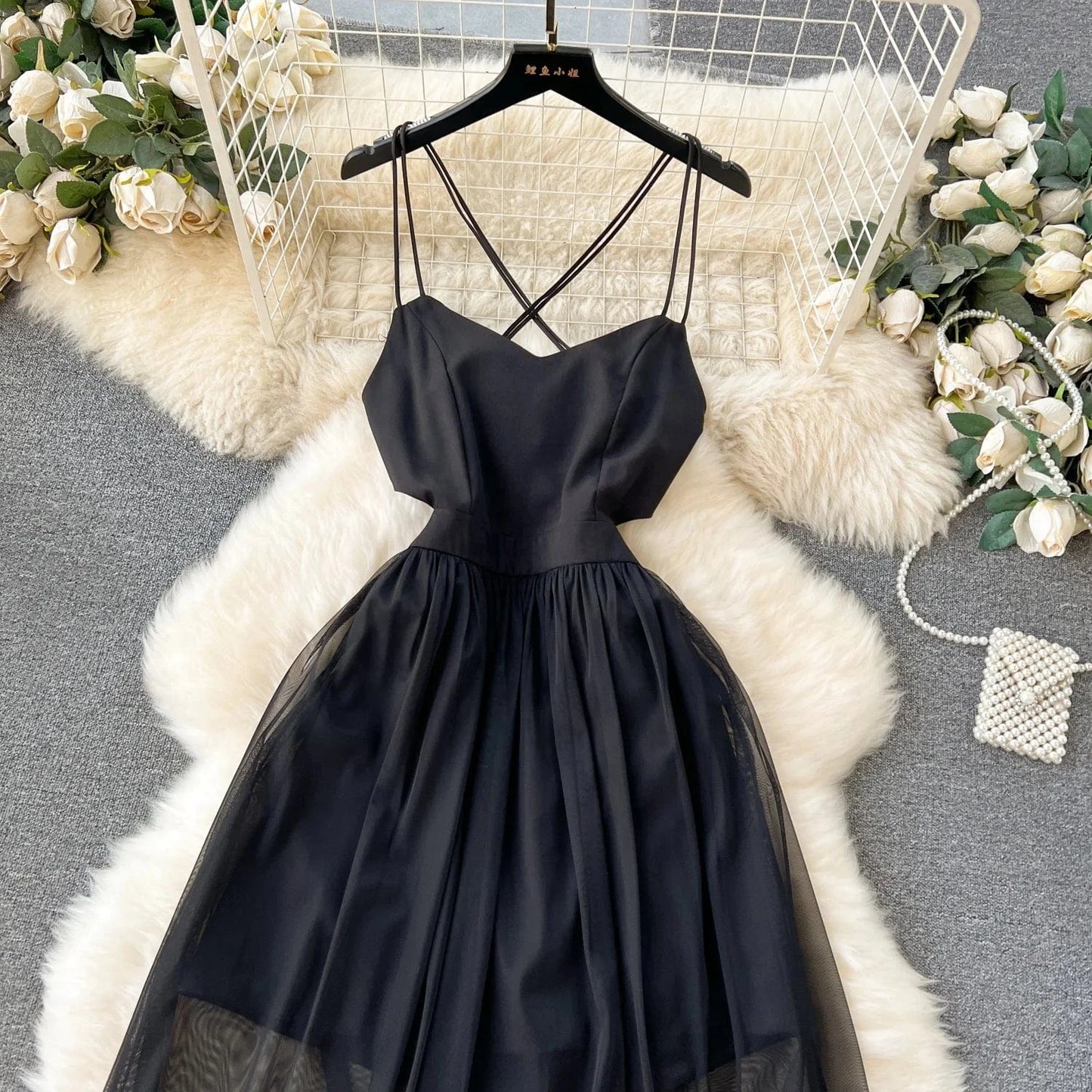 Summer Sexy Tunic Slim Midi Dress For Women Sleeveless Backless Mesh Vestidos Ladies Elegant Dresses Clothes Women