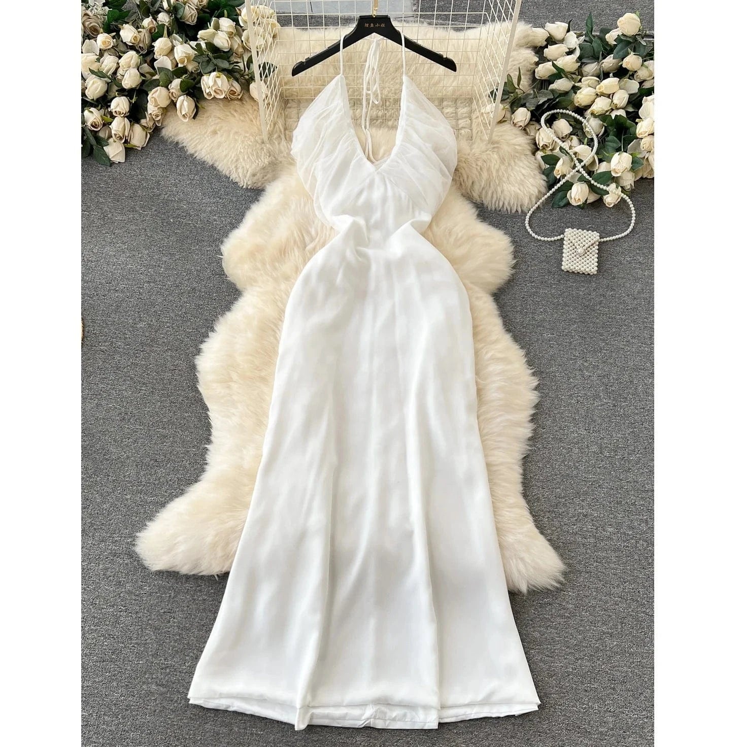 Summer Sleeveless Casual Dress Women High Waist Midi A-line Dress Ladies Sexy Dresses Clothes Women Wholesale