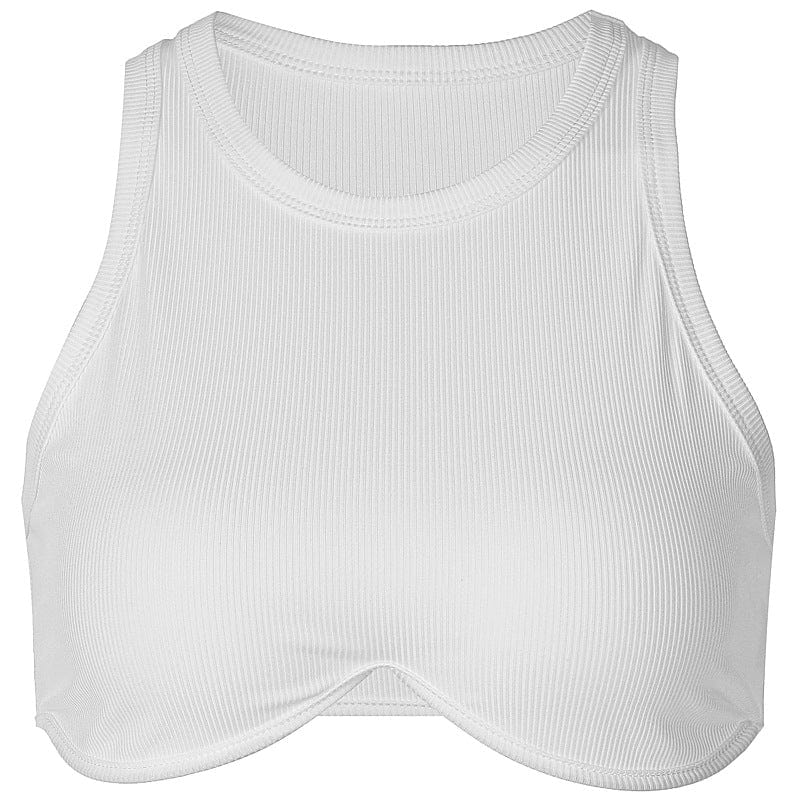 Summer women clothes Solid Sleeveless Open Back and Umbilical Tank Top Women's Fashion Sexy Sleeveless Short Casual  Top For Wom