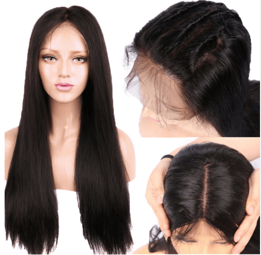 Sunnymay Brazilian Full Lace Human Hair Wigs 130% Density Straight Full Lace Wigs With Natural Hairline