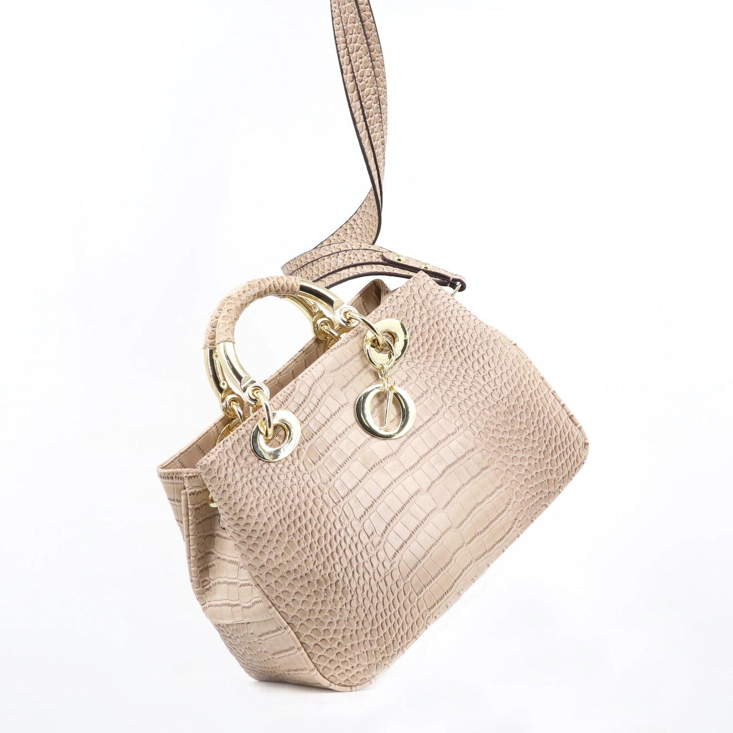 Supper product women's handbag quality crocodile leather shoulder bag for ladies fashion designer bag metal handle female bag 33