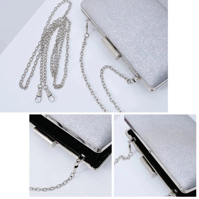 Support small quantity multi-colors gray evening clutch bag quality shoulder bag for women