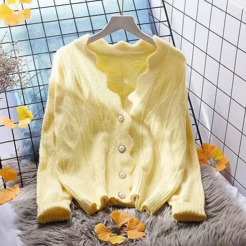 Sweater Jacket Women's Cardigan Loose Outer Wear 2022 New Spring And Autumn All-Match Small Fresh Knit