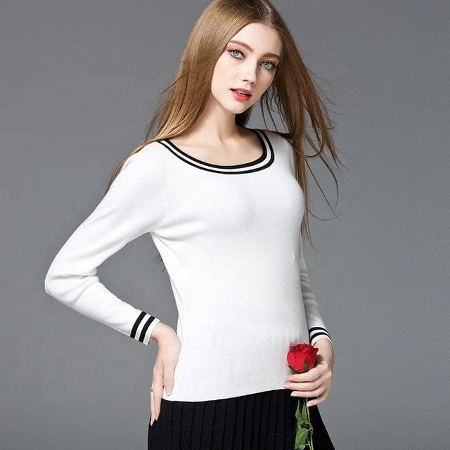 The Source Factory Comes To Customize And Process 2022 Women's Modal Cotton Contrast Knit Sweaters