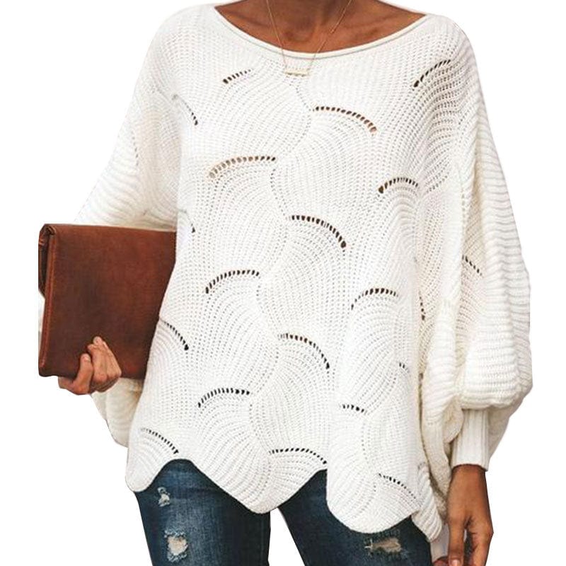 Thickened Solid Color Sweater Women's Round Neck Top Autumn And Winter New Lazy Wind Knitted Base Shirt Outer Wear