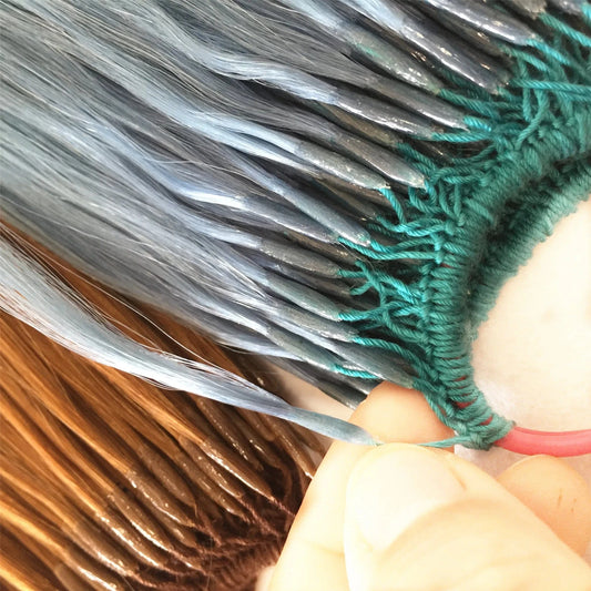 Top Quality Factory Price dusty blue colour 100% Virgin Korean Hair Extensions wigs