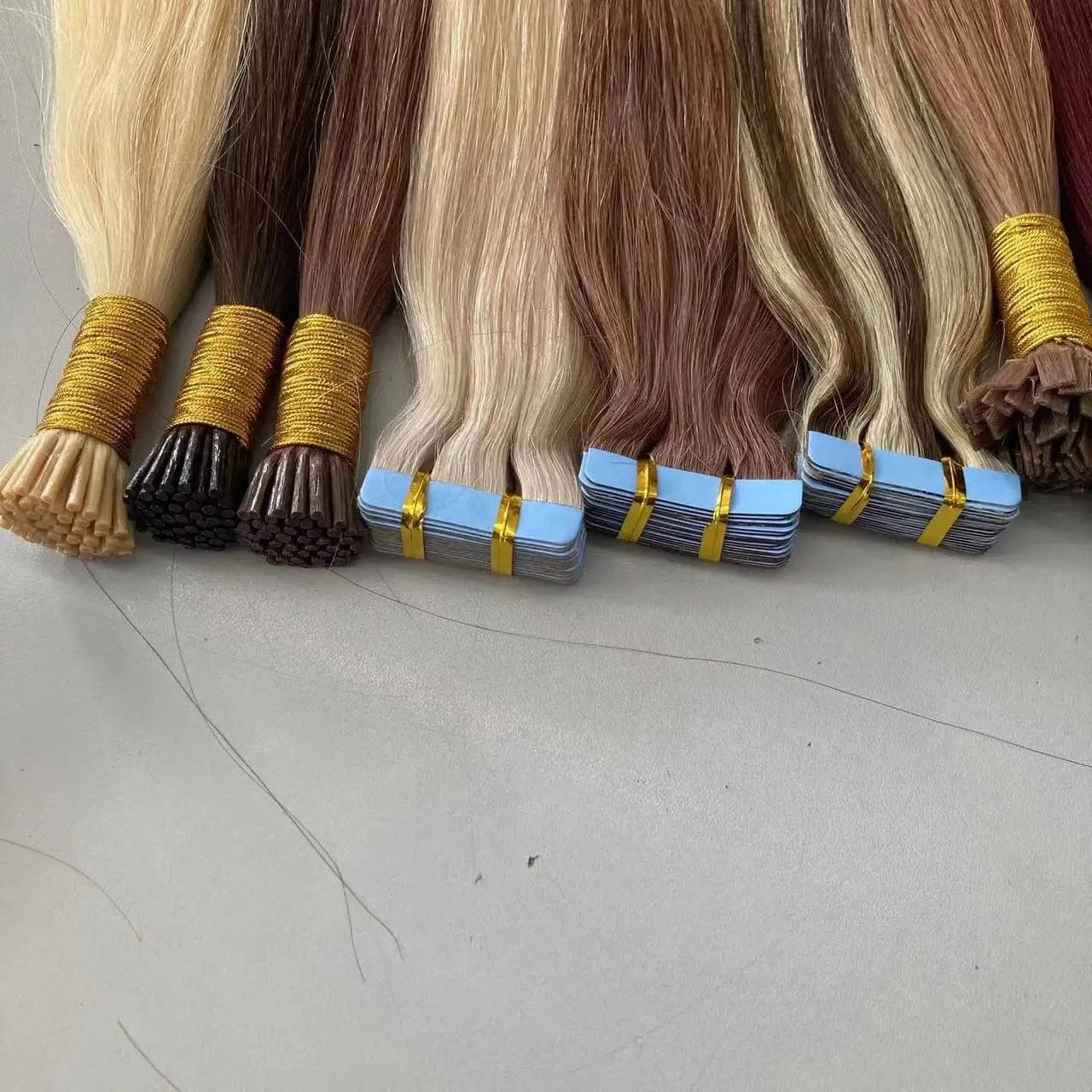 Top Quality Keratin I Tips Hair Extensions 100% Human Hair Silky Straight Red Color Cuticle Hair Extension