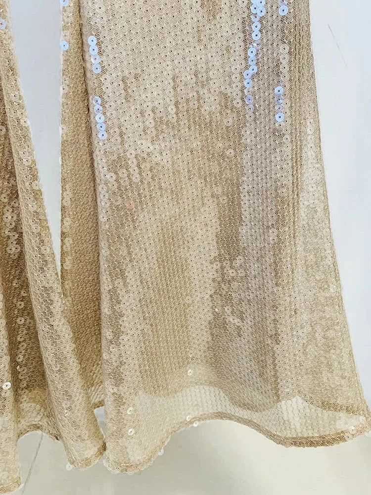 Top Quality New Sexy Elegant Celebrity Party Fashion Running Ladies Wide leg Pants