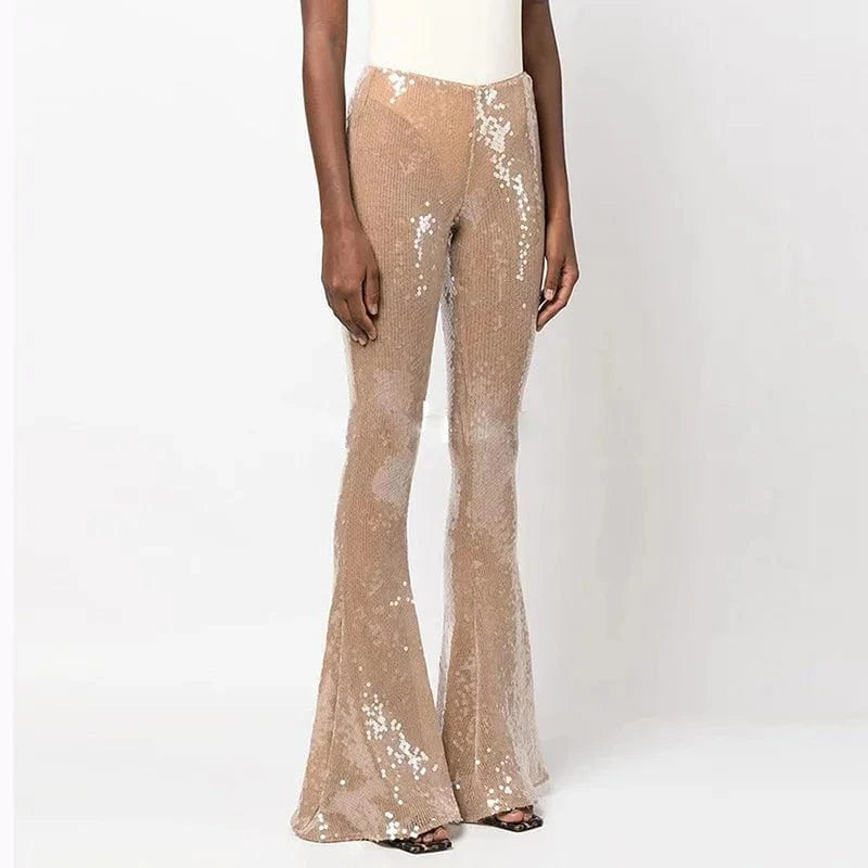 Top Quality New Sexy Elegant Celebrity Party Fashion Running Ladies Wide leg Pants