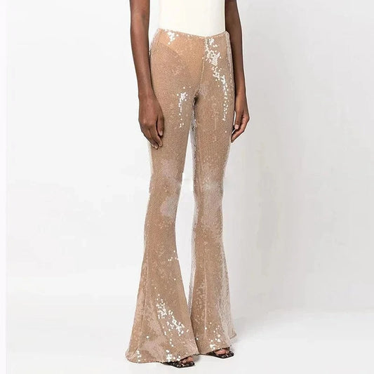 Top Quality New Sexy Elegant Celebrity Party Fashion Running Ladies Wide leg Pants