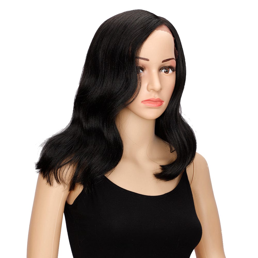 top quality purple lace wig sleek wholesale hot selling body wave heat resistant fiber lace frontal synthetic hair wig for women