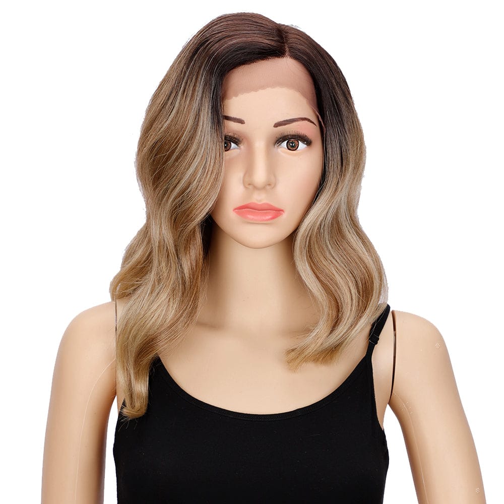 top quality purple lace wig sleek wholesale hot selling body wave heat resistant fiber lace frontal synthetic hair wig for women