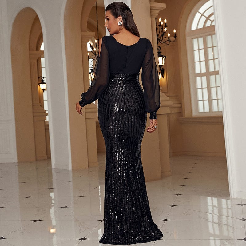 Top Quality Women Celebrity Party Night Club Wear Sequins Sexy Evening Dresses