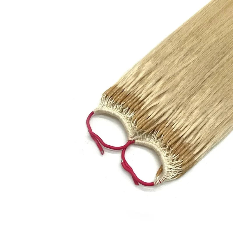 Top Selling slavic Russian Hair 100% remy human hair  blonde #60 color twins tip hair extension