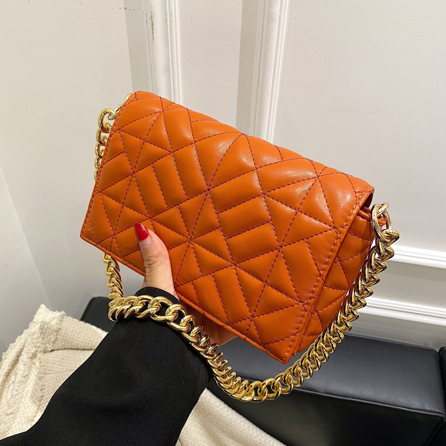 Trend 2022 Ins Fashion Branded Handbags Chain Underarms Bags Women Handbags Ladies Luxury Purses