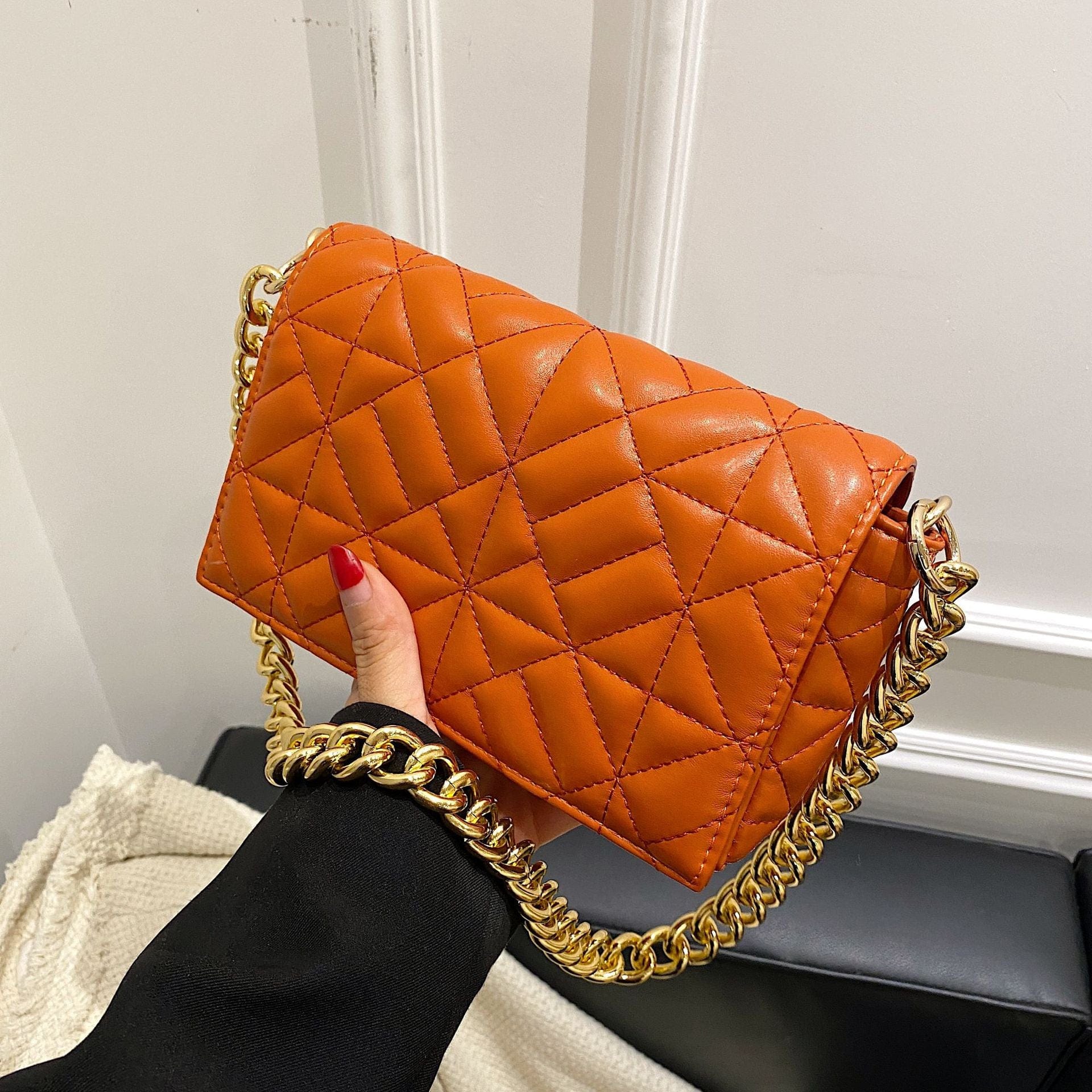 Trend 2022 Ins Fashion Branded Handbags Chain Underarms Bags Women Handbags Ladies Luxury Purses