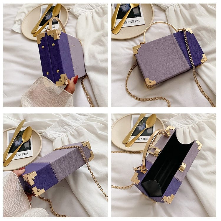 Trending Box Purses 2022 Small Square Chain Bags Women Handbags Ladies Shoulder Brand Luxury Purses