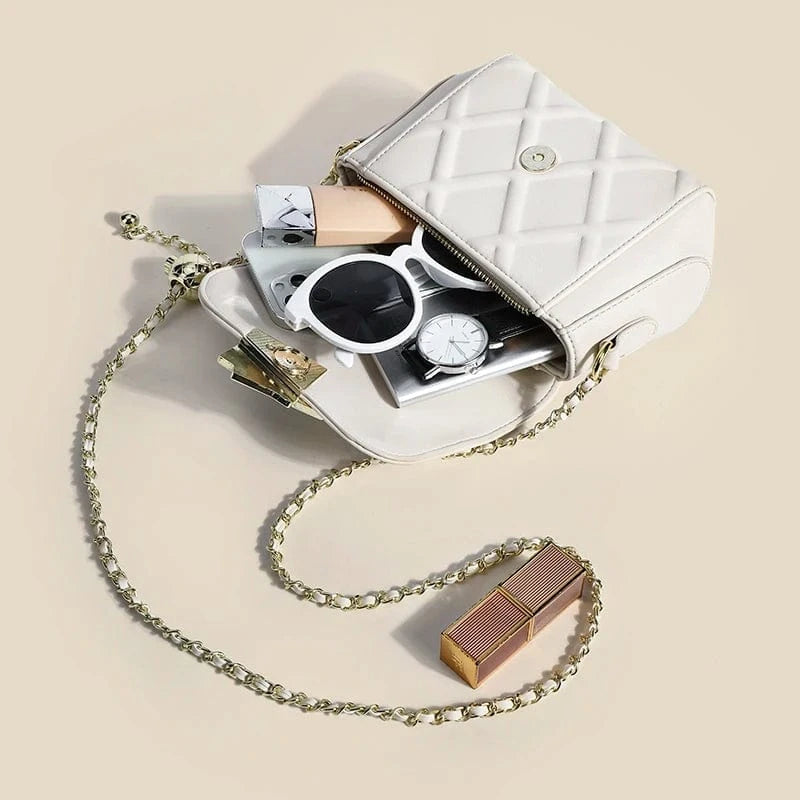 Trending pu crossbody bag with gold chain custom leather sling phone bag Spring novelty purses and handbags