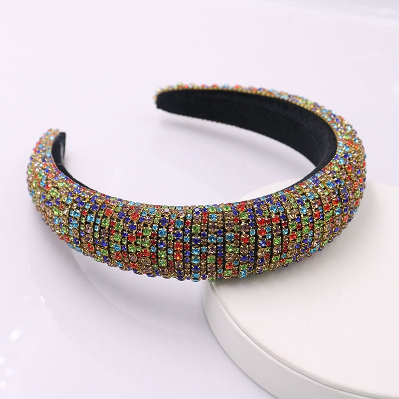 Trendy Head bands Hair Accessories Full Diamond Jewelled Headwear Colorful Girls Bling Headband