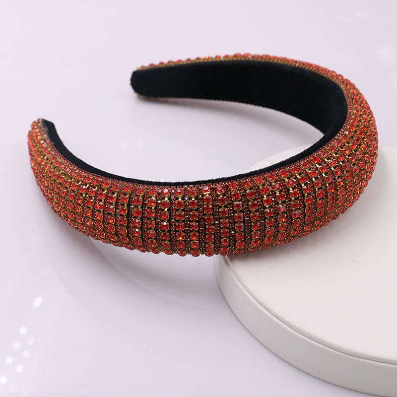 Trendy Head bands Hair Accessories Full Diamond Jewelled Headwear Colorful Girls Bling Headband