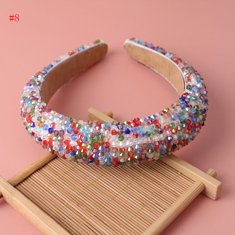 Trendy Head bands Hair Accessories Full Diamond Jewelled Headwear Colorful Girls Bling Headband